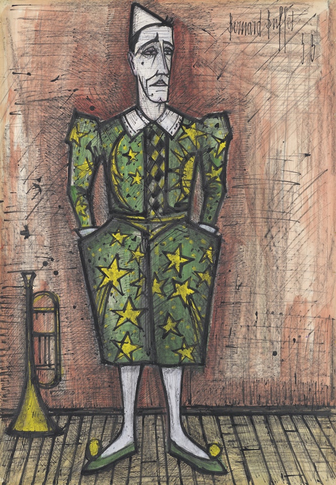Clown à la trompette by Bernard Buffet