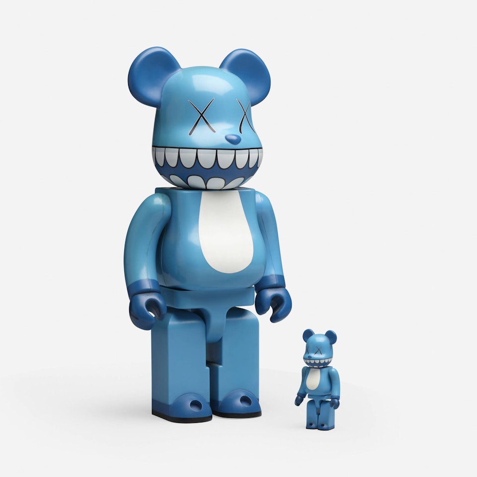 Chompers Be@rbrick 400% and 100% (two works) by Kaws