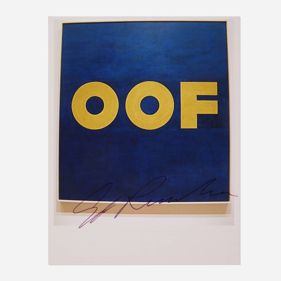 Ed Ruscha signed postcard by Ed Ruscha