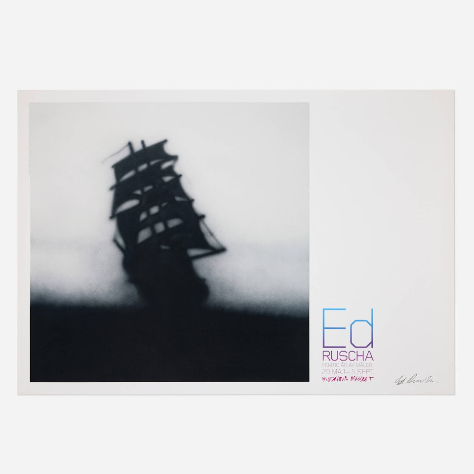 Ed Ruscha signed postcard by Ed Ruscha