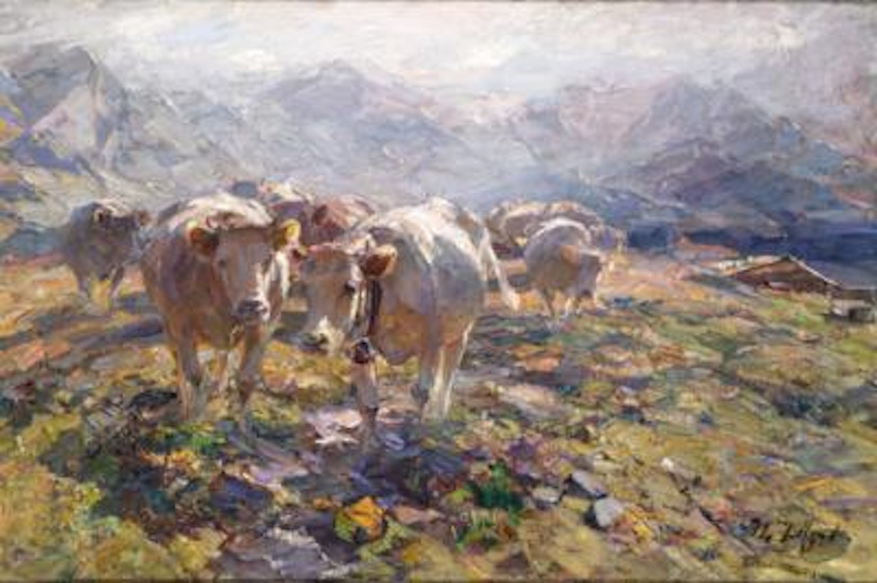 "Am Morgen auf der Alm, Steiermark 1908" by Heinrich von Zugel