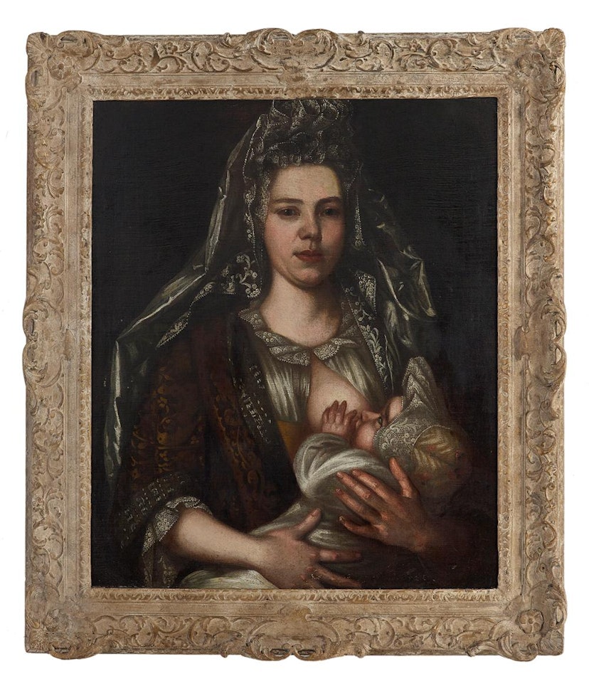 "Lady Nursing a Child" by Spanish School