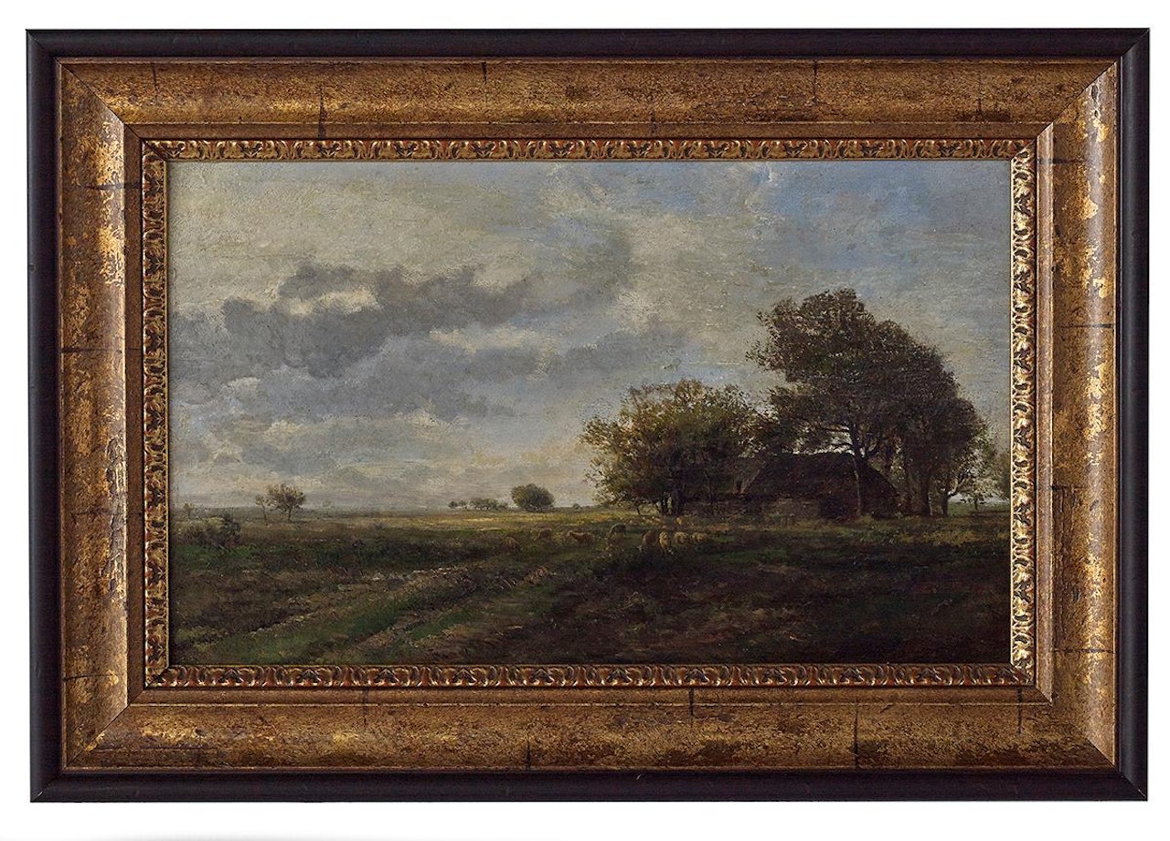 "View of a Farm with Sheep Grazing" by Eugène Joseph Verboeckhoven