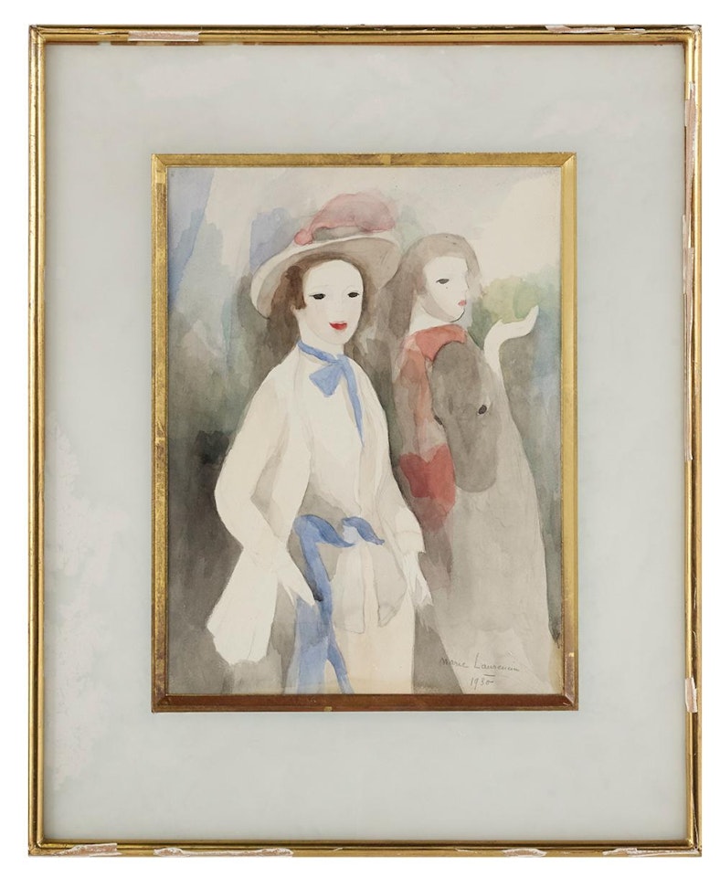 "Deux Jeunes Femmes et Un Cheval" by Marie Laurencin