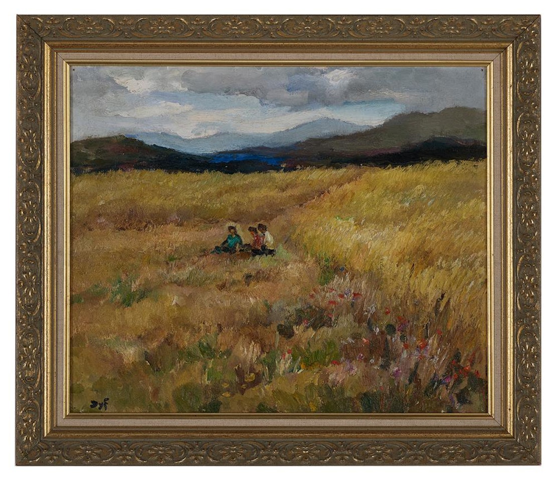 "Paysage Anime au Champ de Ble" by Marcel Dyf