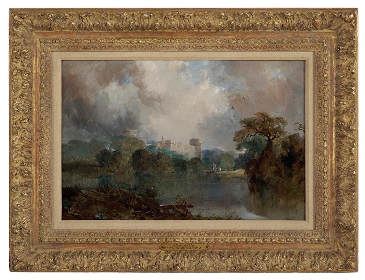 "Windsor Castle, from the Thames" by Thomas Moran