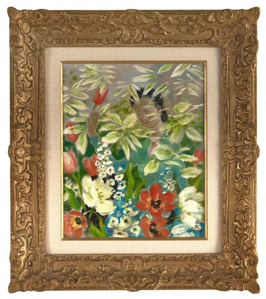 "Beauty amid the Garden Flowers" by Le Pho