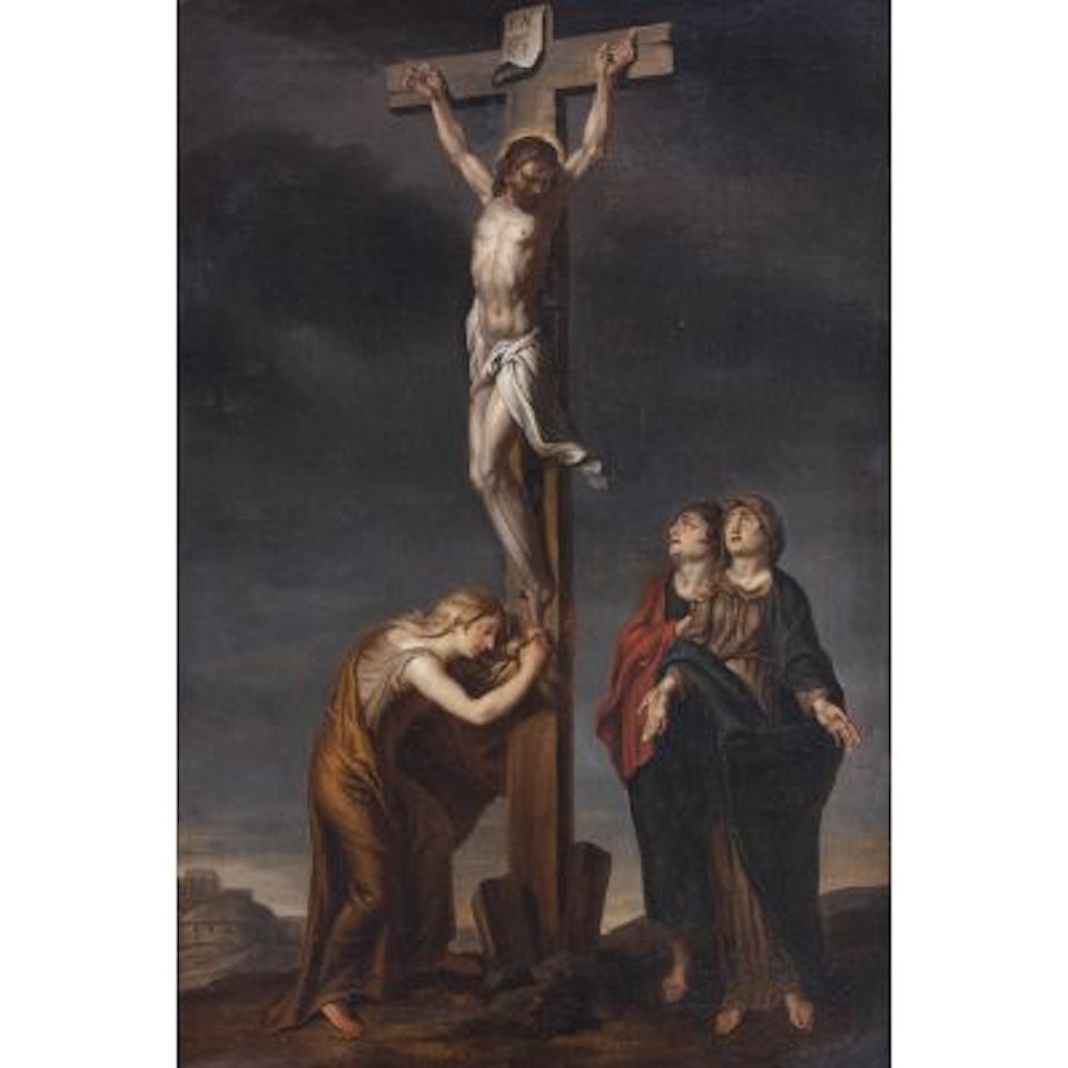 Christ on the cross adressing his mother, Saint John and Saint Mary Magdalen by Peter Paul Rubens