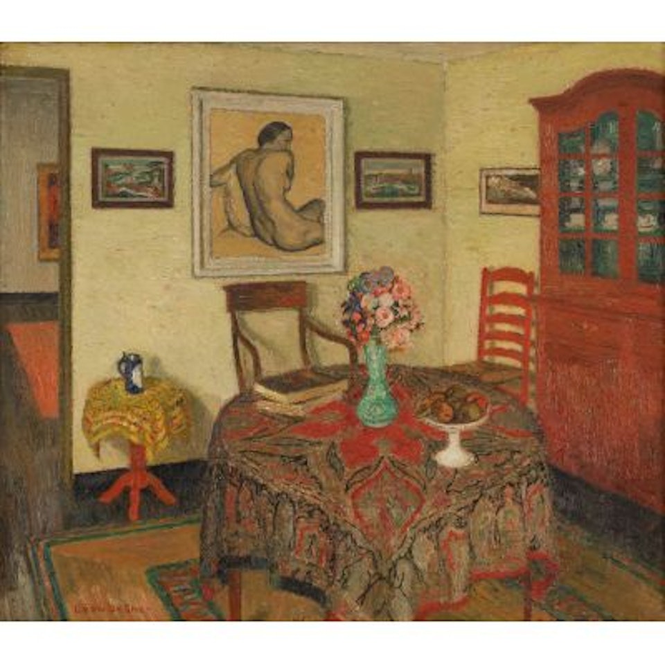 Interior of the artist"s bungalow in Deurle by Leon de Smet