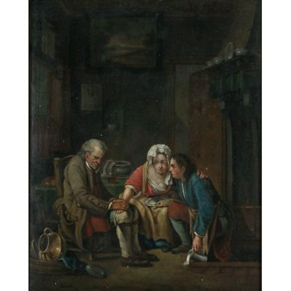 Interior scene by Jean-Baptiste Greuze