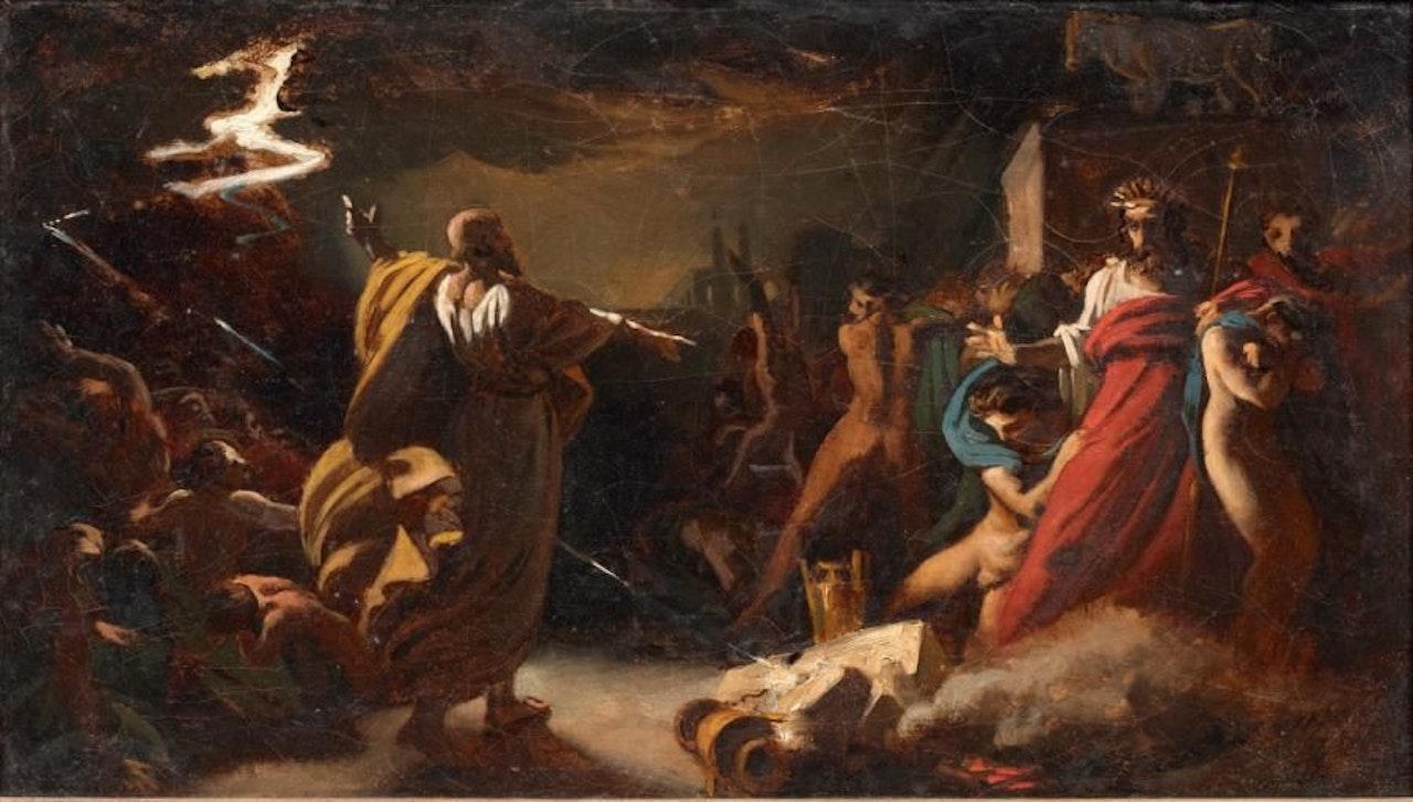Moses and the Golden Calf by French School
