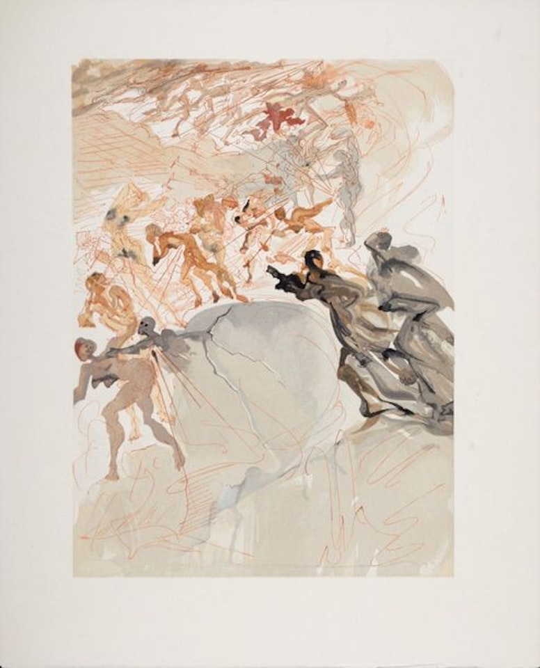 Ascent to the seventh cornice: La Luxure by Salvador Dali