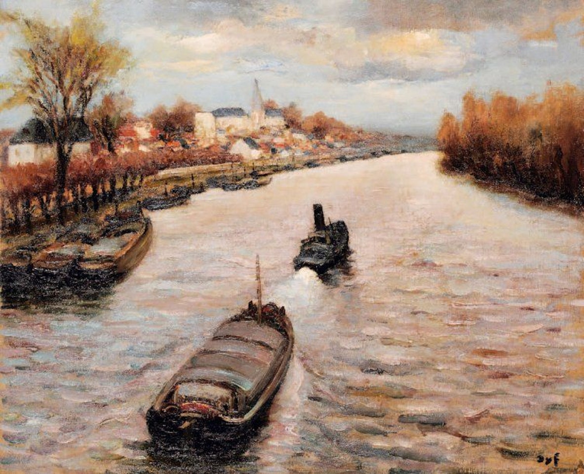 Tugboat on the Seine by Marcel Dyf