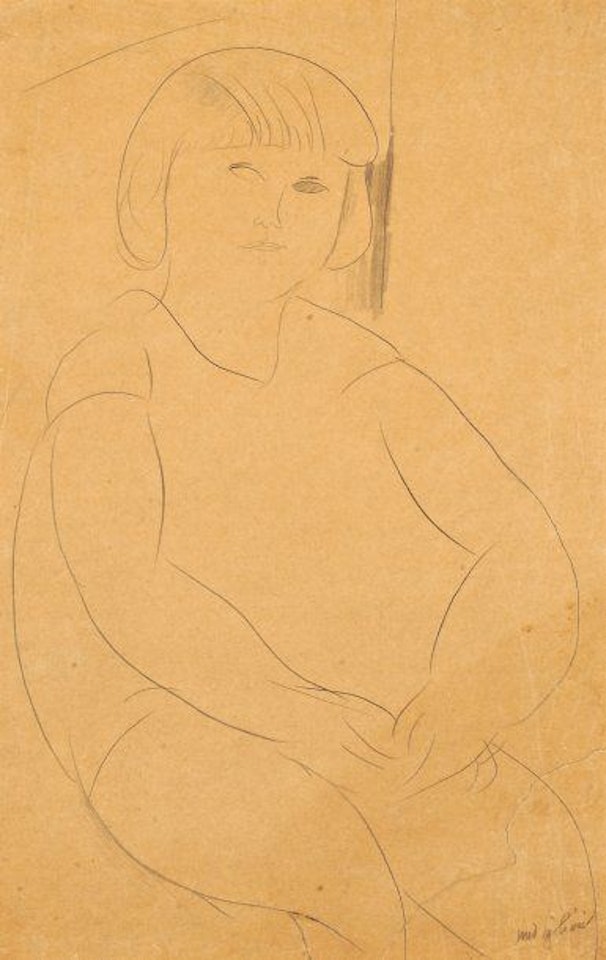 Seated young girl by Amedeo Modigliani