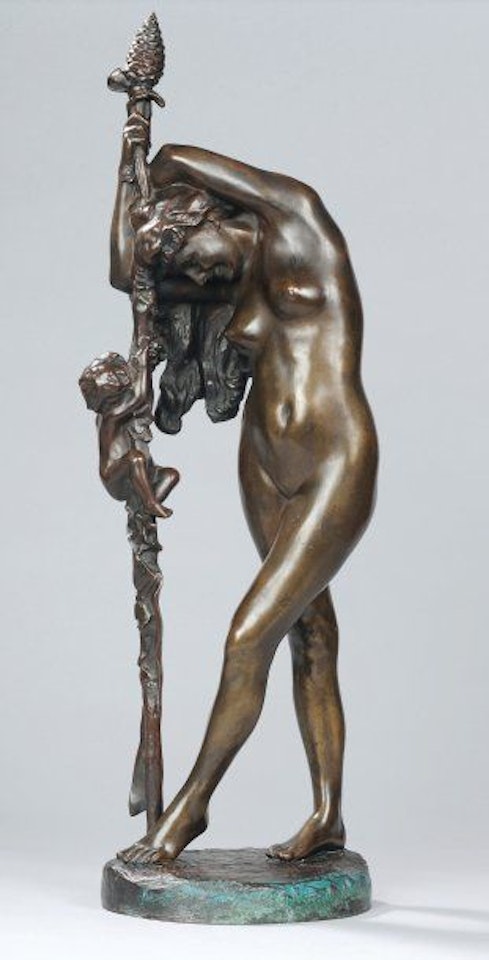 Bacchante and Love or Bacchante with the Grape Sculpture by Jean Léon Gérome