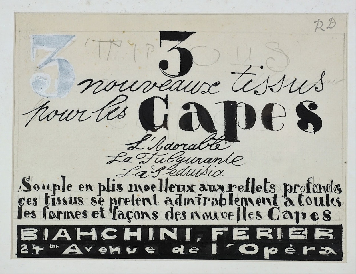 Projet pour les tissus Bianchini Ferier by Raoul Dufy