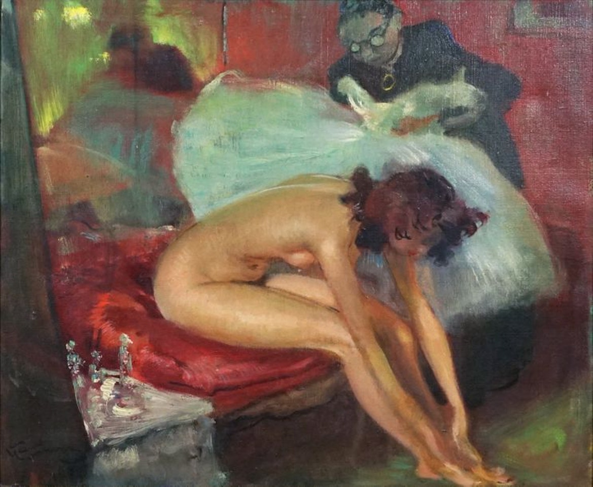 The naked dancer or the dressing room by Jean Gabriel Domergue