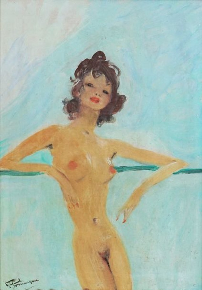Nude, casualness by Jean Gabriel Domergue