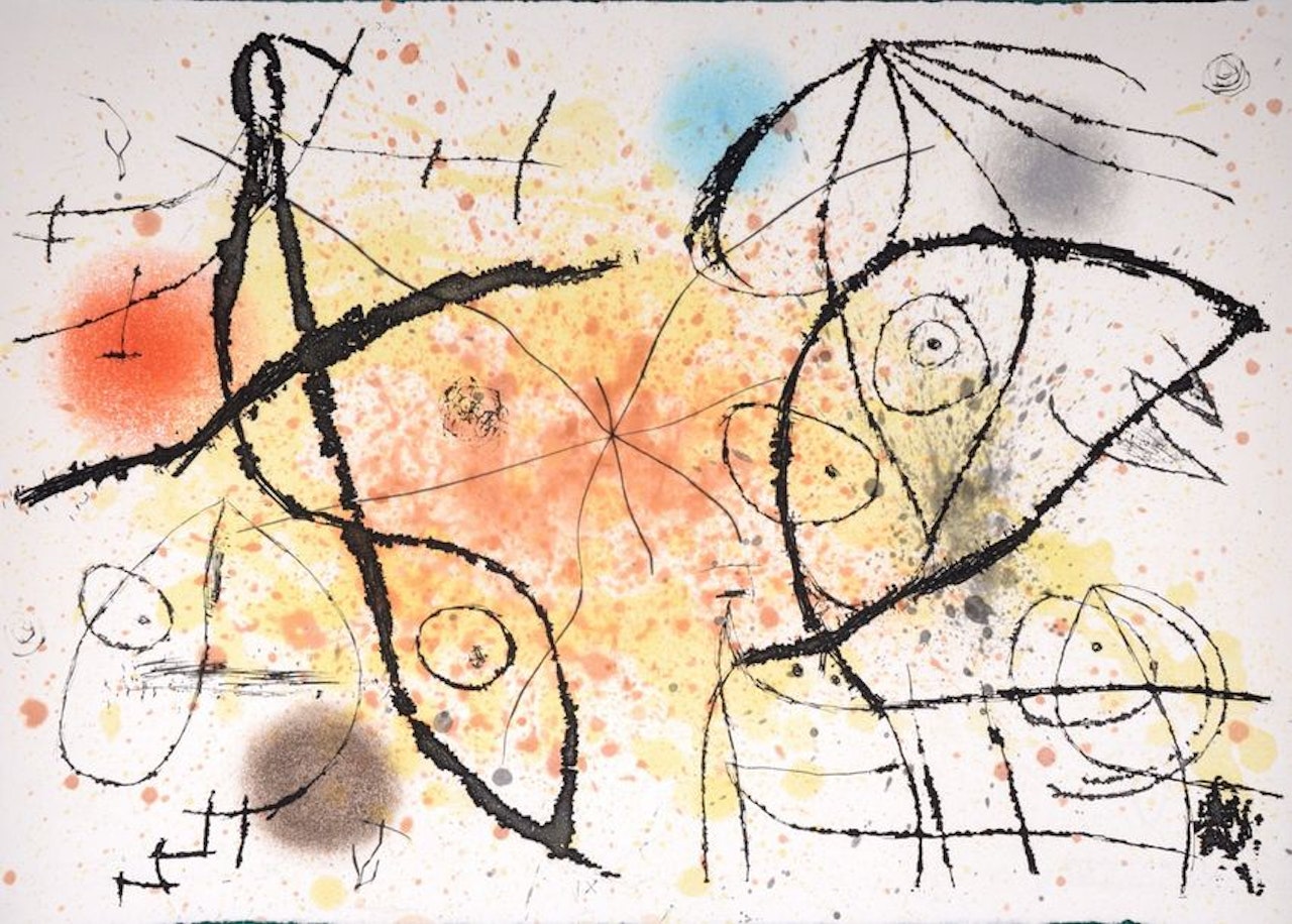 Le Courtisan grotesque IX; Plate no. IX. by Joan Miró