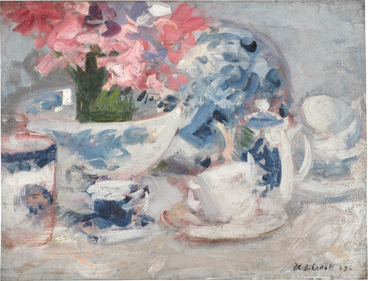 White, Pink and Blue by Francis Campbell Boileau Cadell