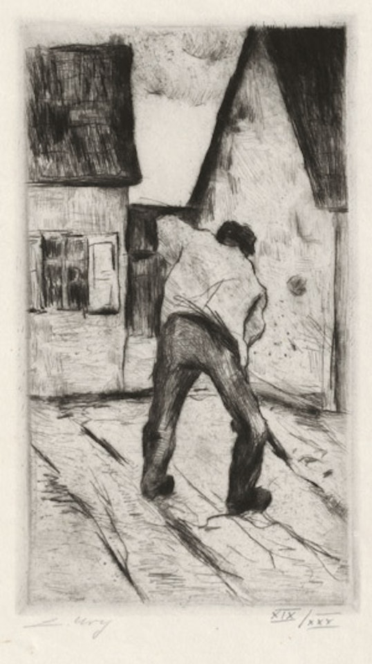 Digging farmer by Lesser Ury
