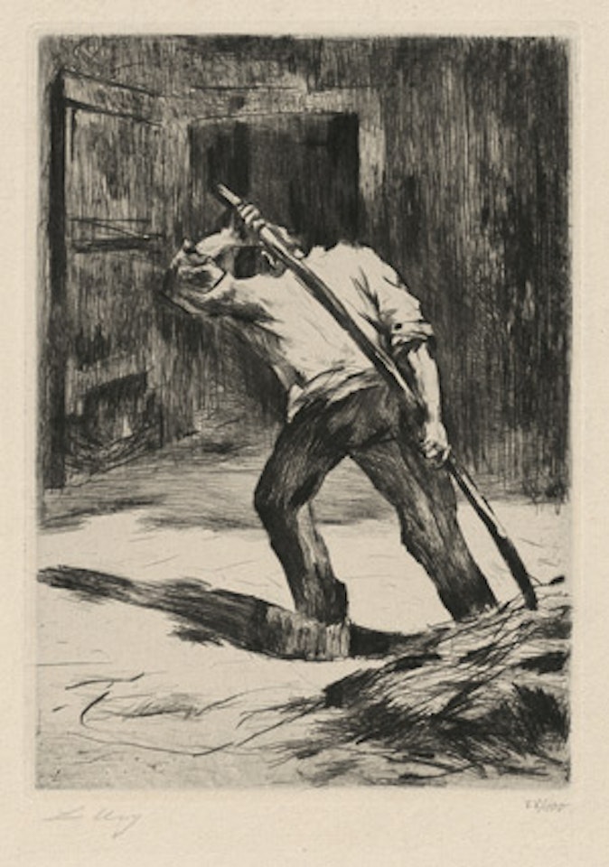 On the threshing floor by Lesser Ury