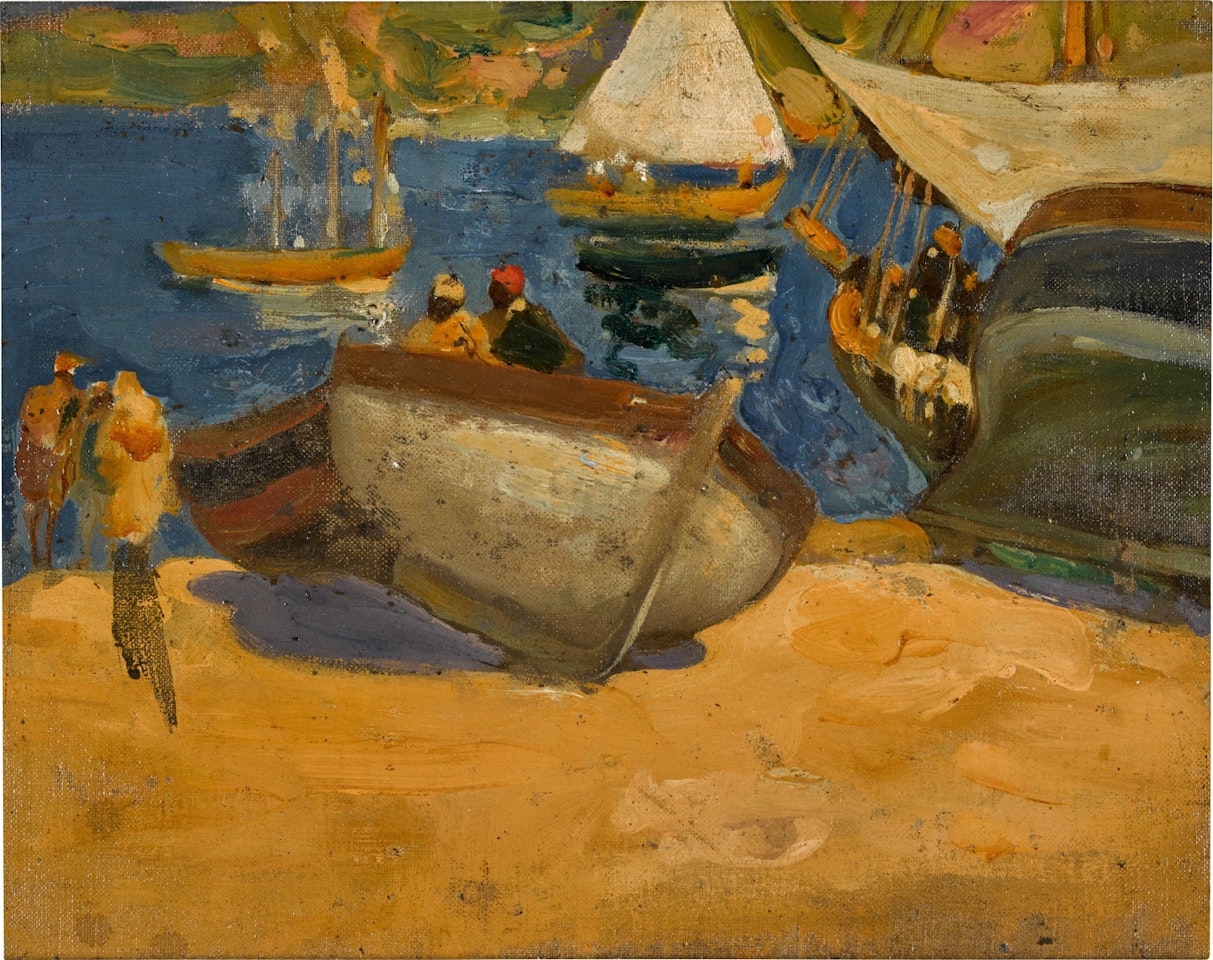 A Beached Fishing Boat, Tangier by John Duncan Fergusson
