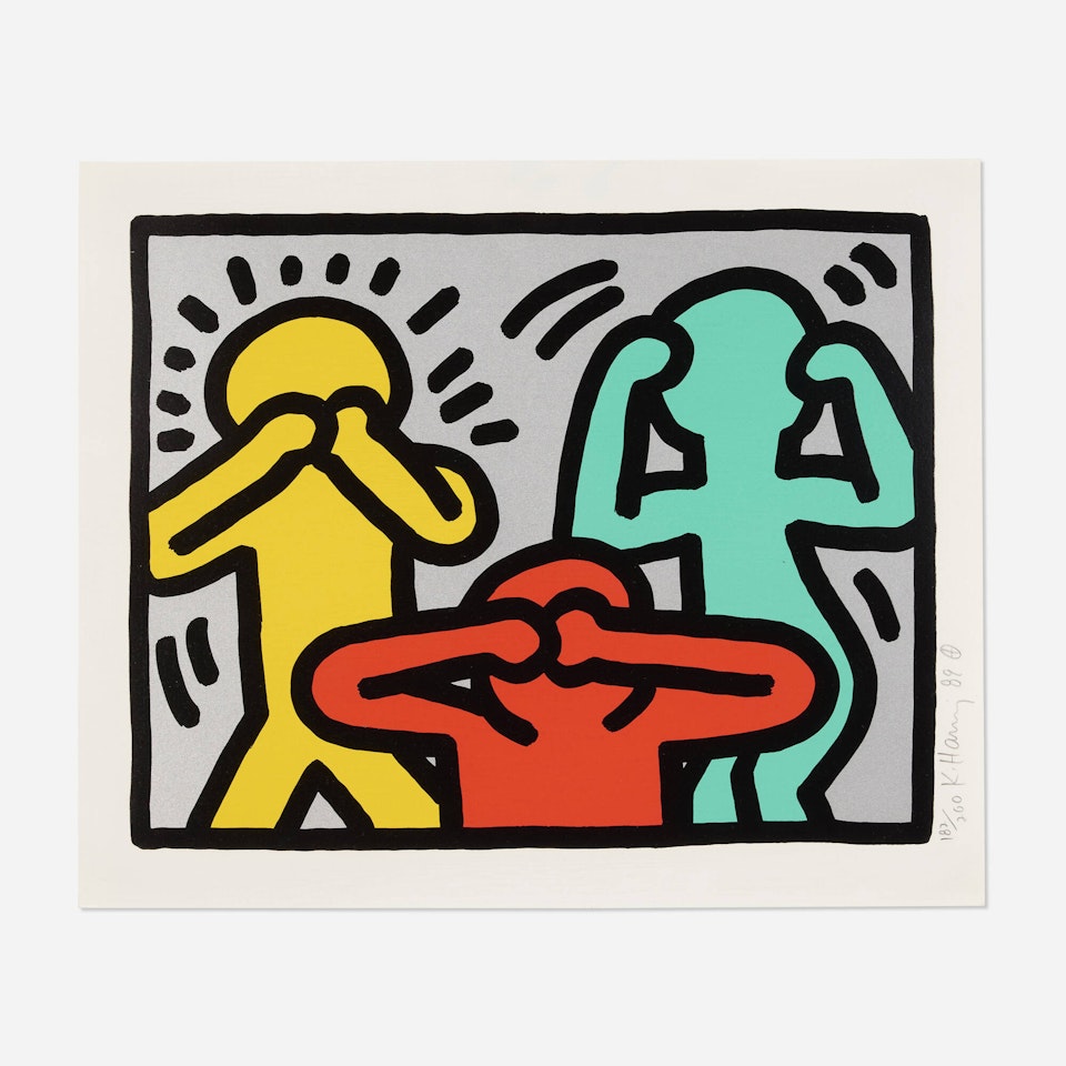 Plate 3 (from the Pop Shop III portfolio) by Keith Haring
