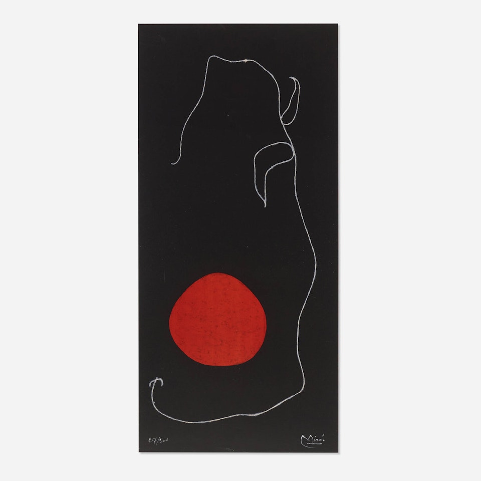 Oiseau devant le soleil by Joan Miró