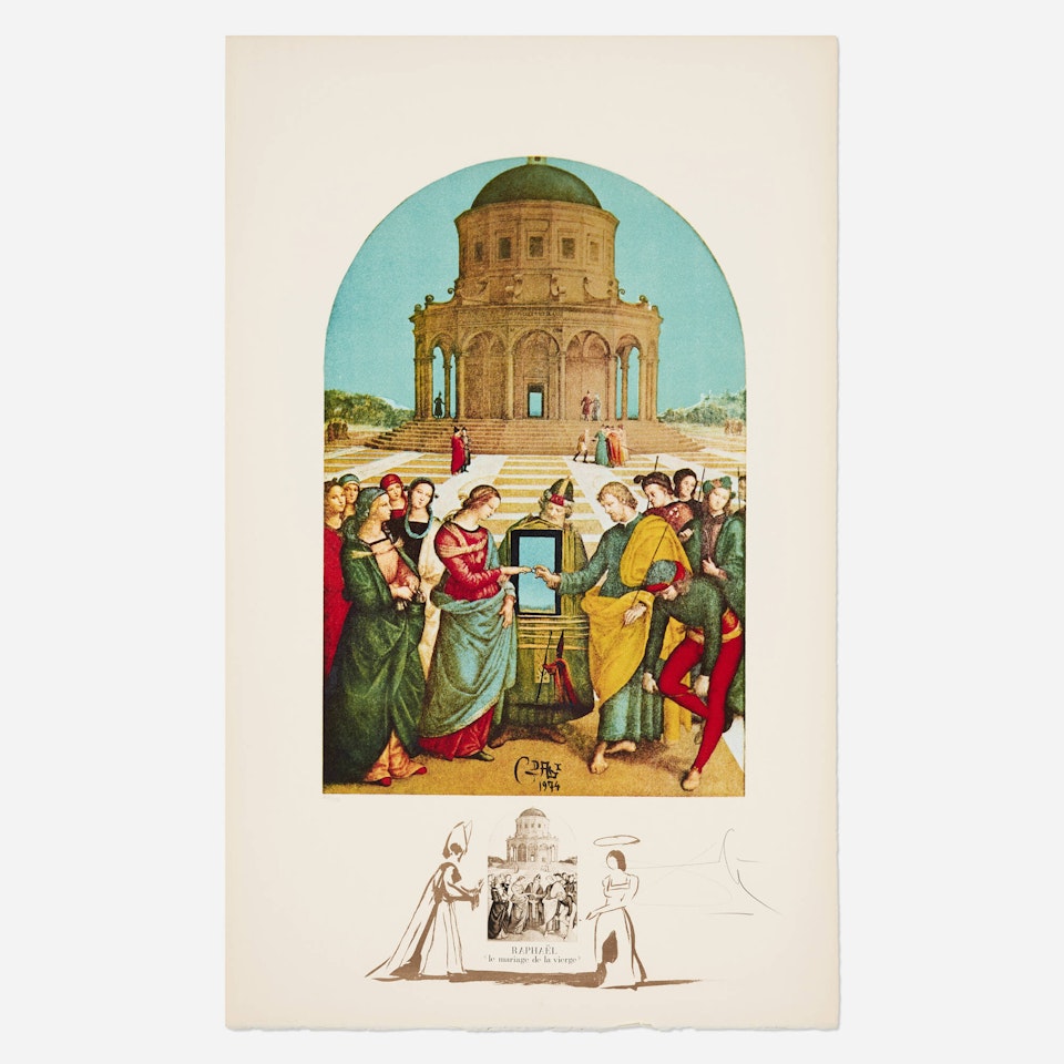 Raphael - Le Marriage la de vierge (from the Changes in Great Masterpieces portfolio) by Salvador Dali