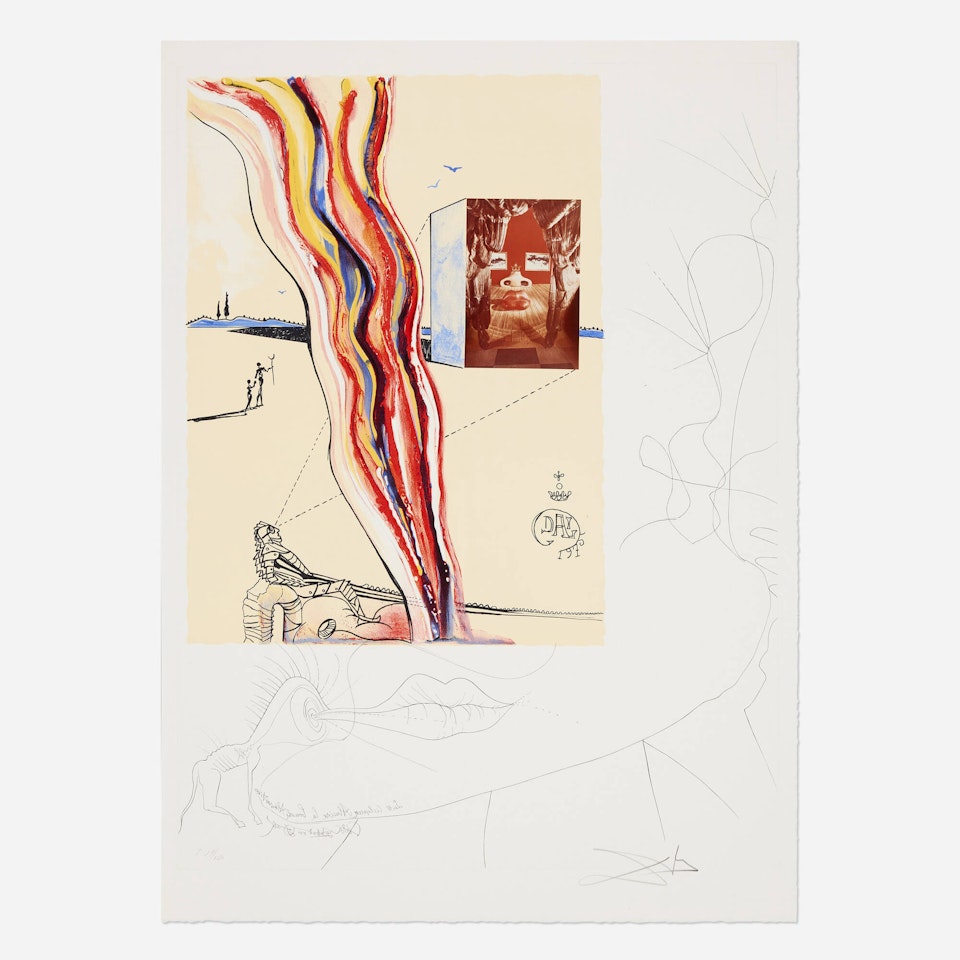 Liquid and Gaseous Television (from the Imaginations and Objects of the Future portfolio) by Salvador Dali