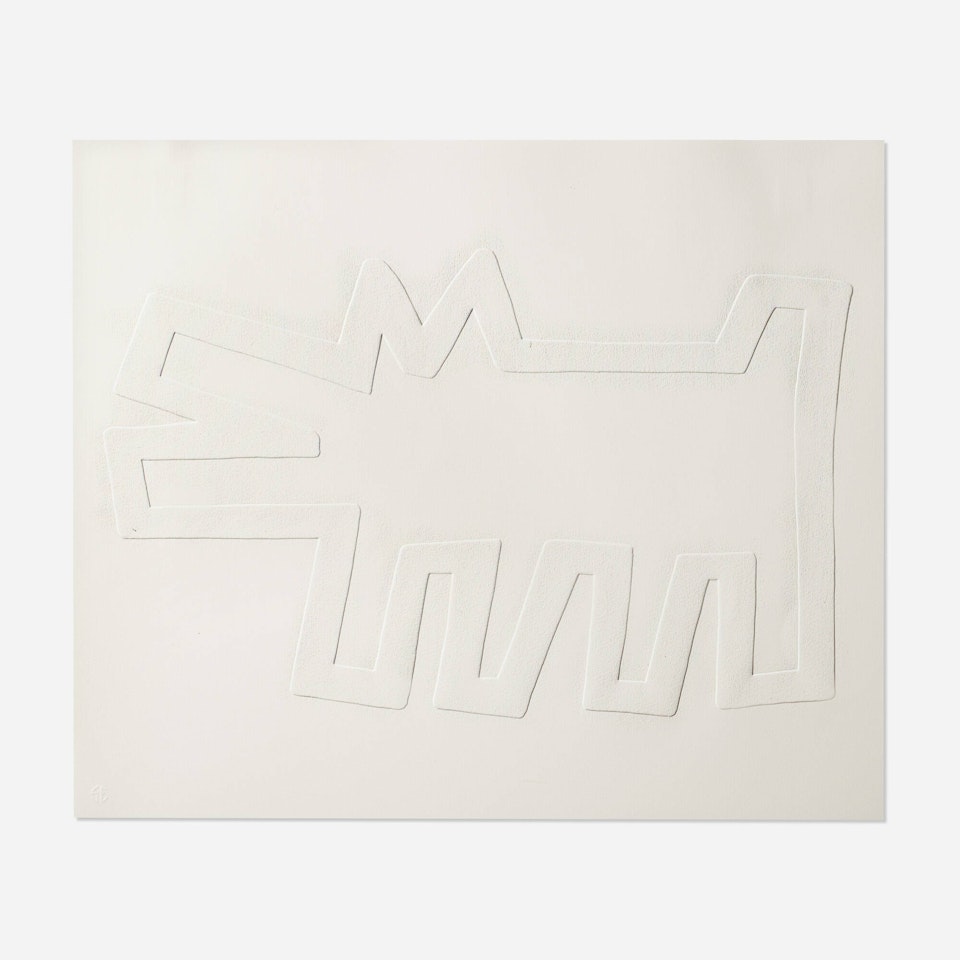 Barking Dog (from the White Icons series) by Keith Haring
