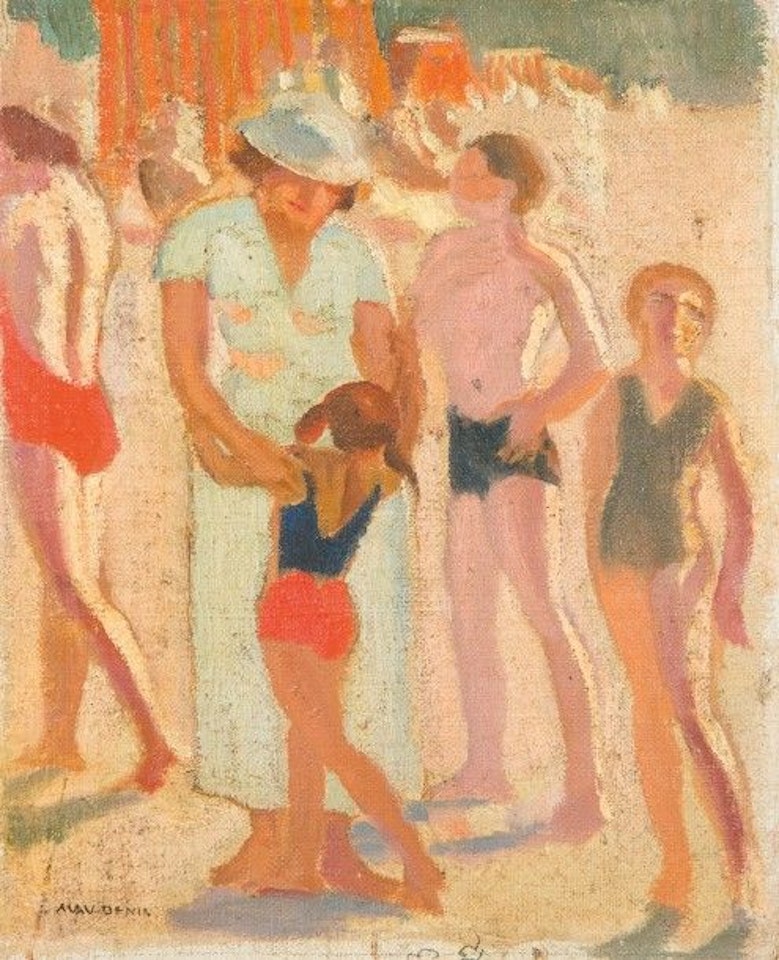 Bathers in front of the cabins by Maurice Denis