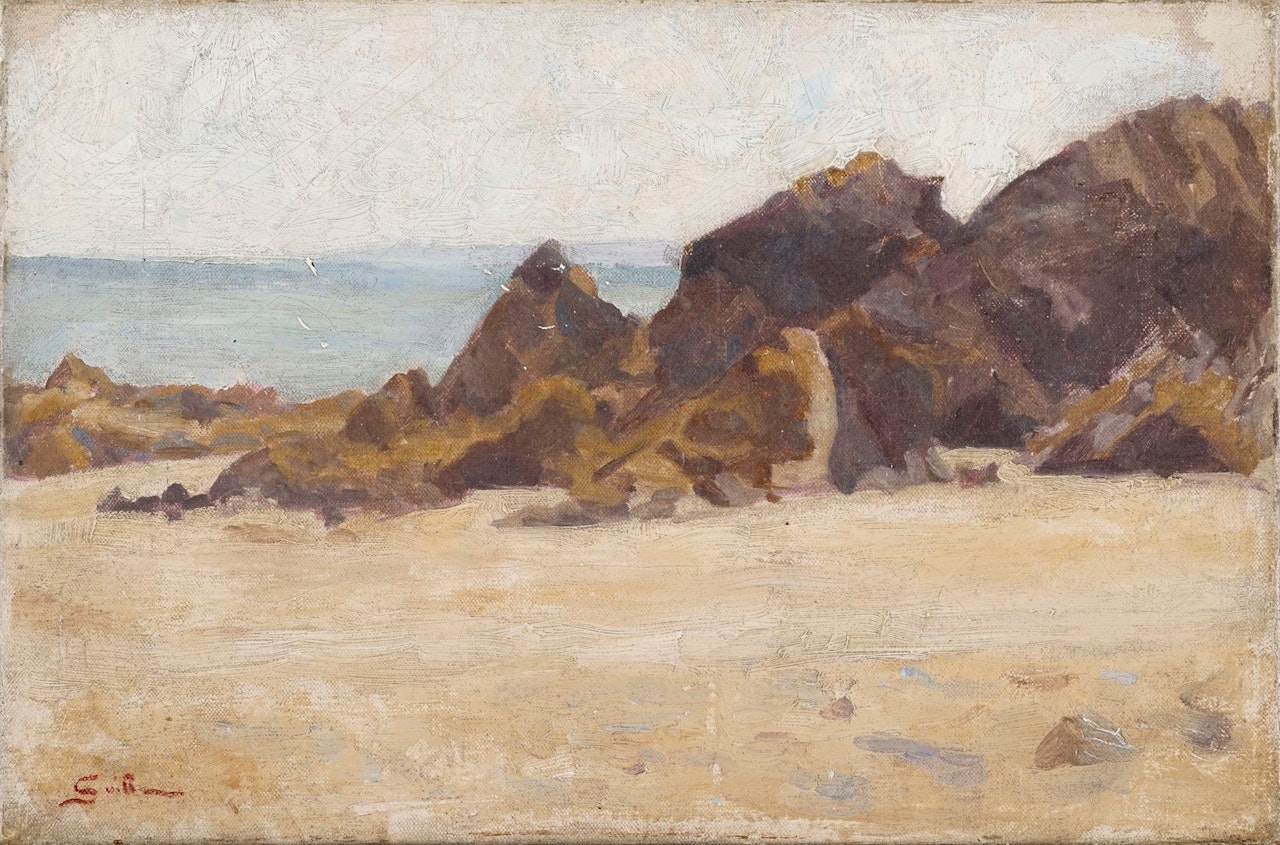 Seaside with rocks, Saint-Palais by Armand Guillaumin