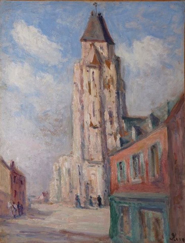 Le Tréport, the church by Maximilien Luce
