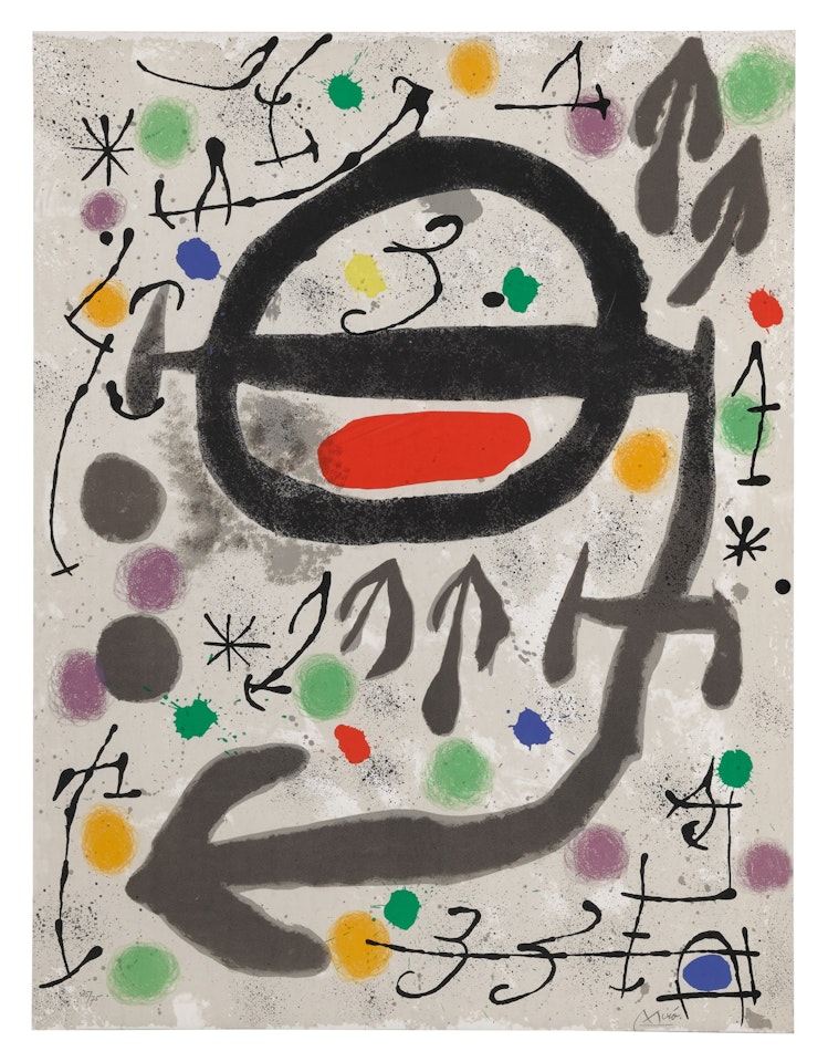 LES PERSEIDES: ONE PLATE (MOURLOT 658) by Joan Miró