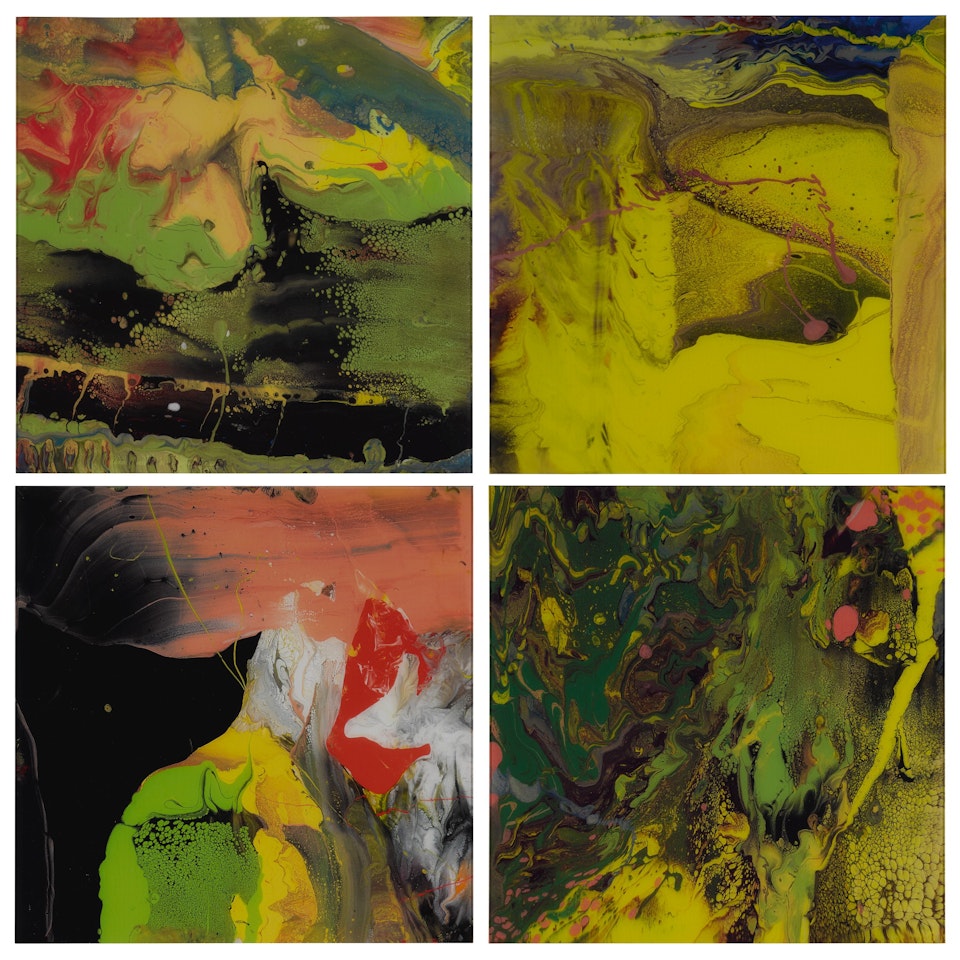 FLOW (P4); FLOW (P5); FLOW (P6); AND FLOW (P7) by Gerhard Richter