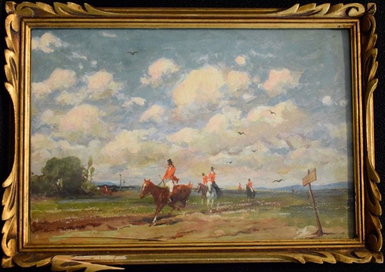 Hunting scene by English School