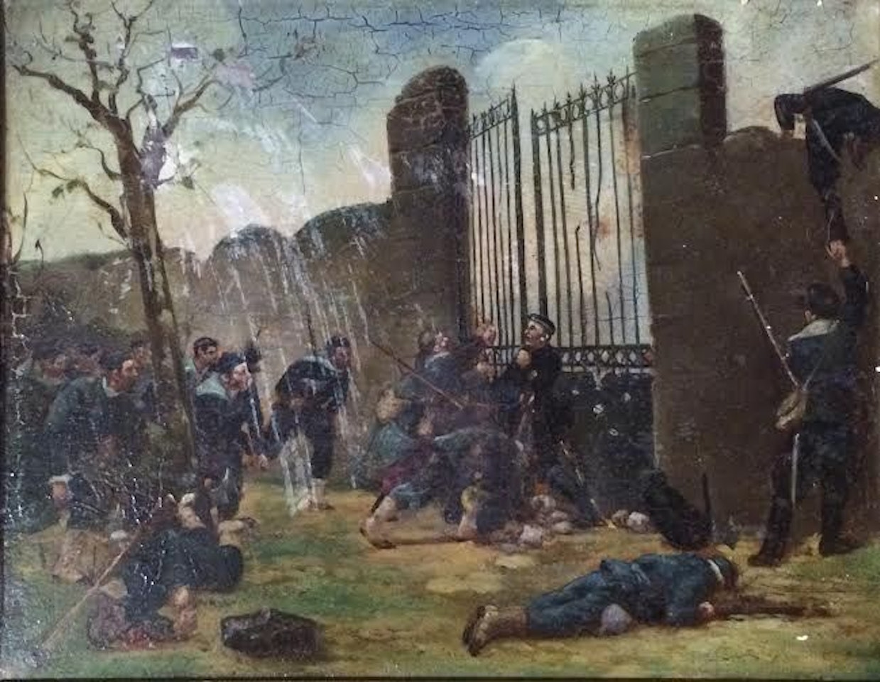 Battle scene, August 18, 1870 by French School