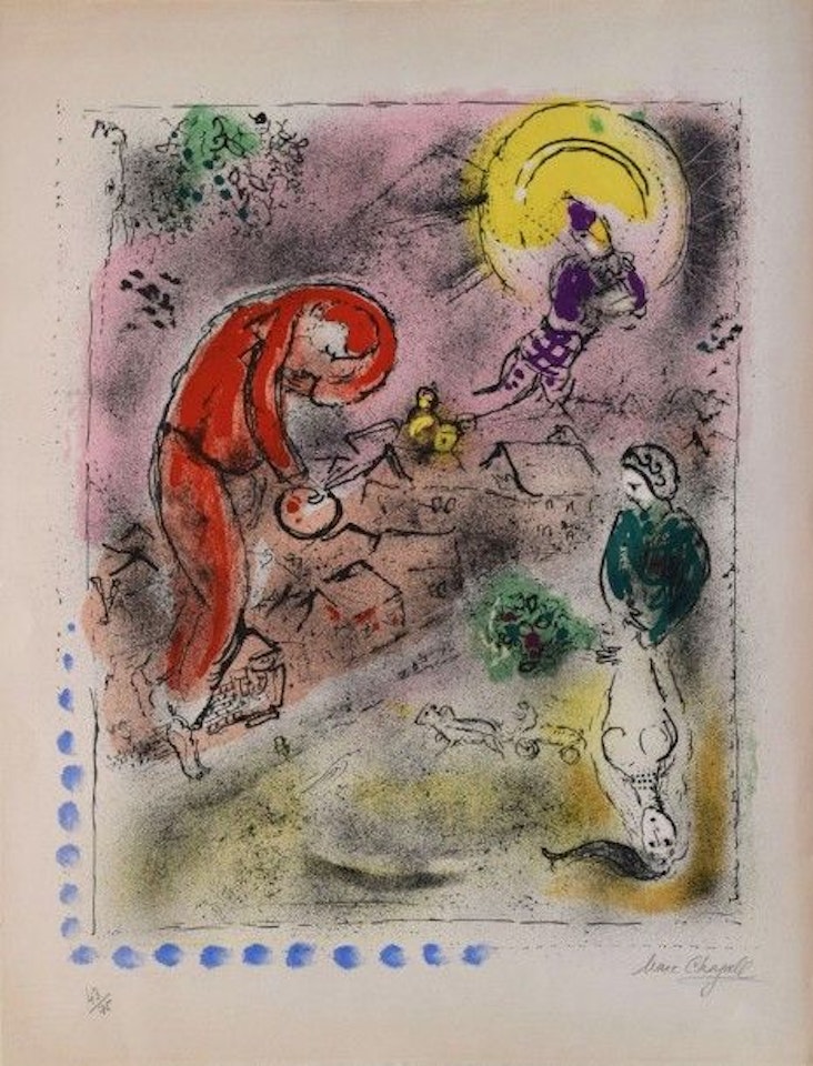 The roofs by Marc Chagall