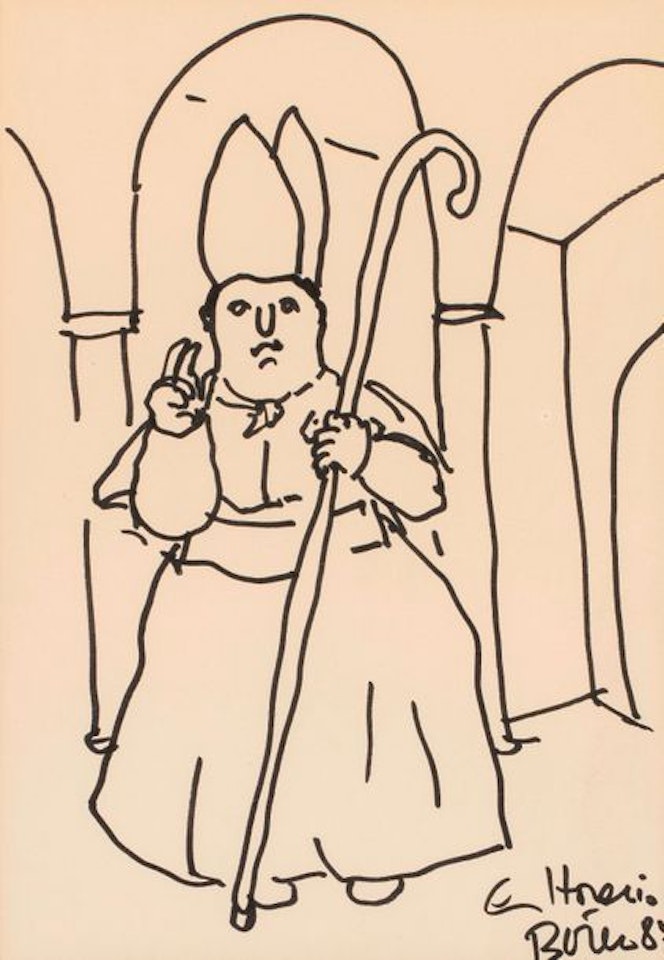 Cardinal blessing by Fernando Botero