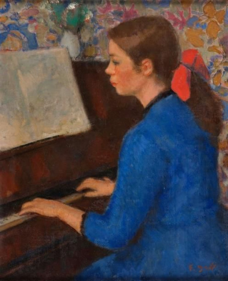 Marie-Lize, piano study, Villa Brune, Paris by François Gall