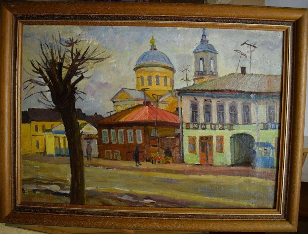 Village street by Russian School