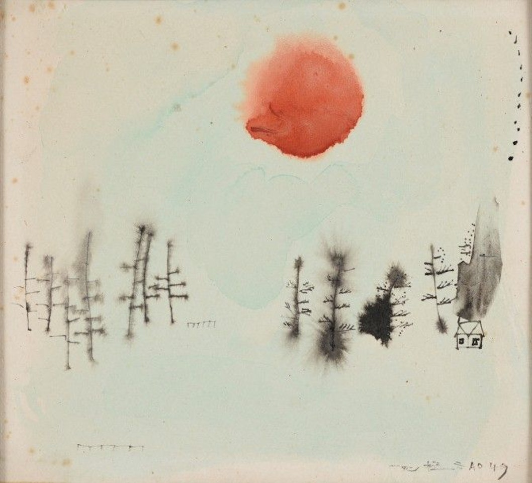 Red Sun by Zao Wou-Ki