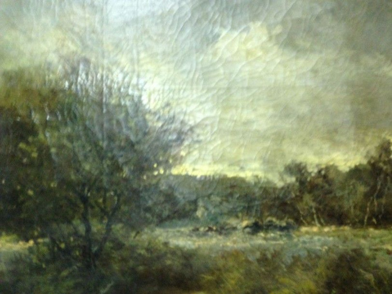 Twilight in the forest by French School