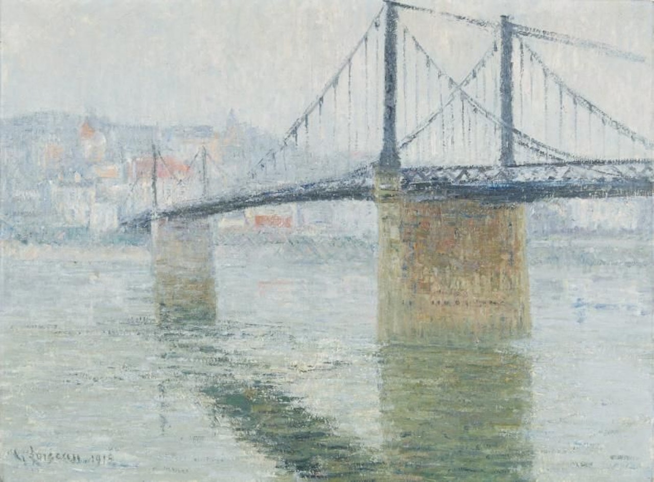 The Triel sur Seine suspension bridge by Gustave Loiseau