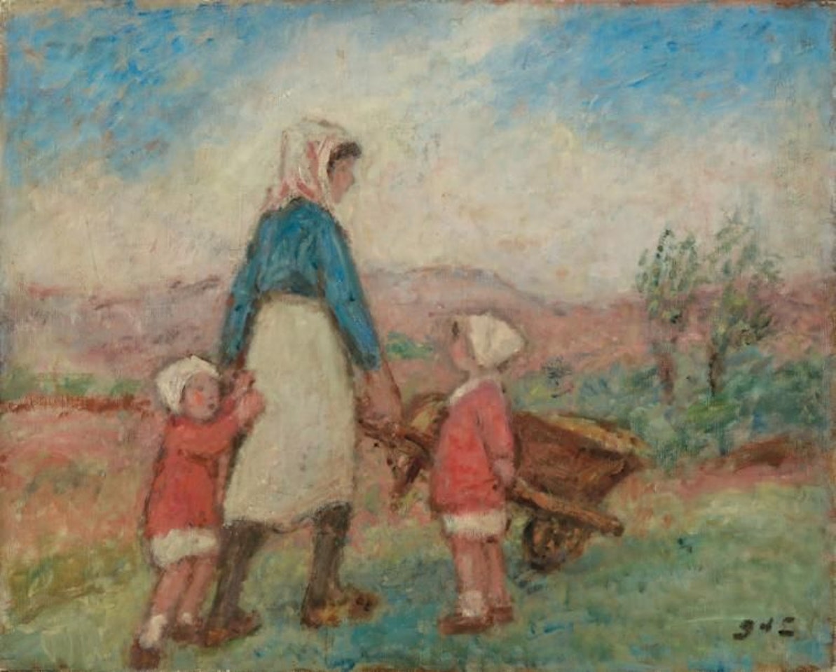 Peasant woman and her two children by Georges d’Espagnat