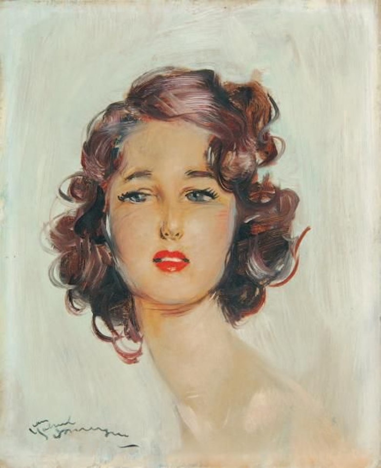 Young red-haired woman by Jean Gabriel Domergue