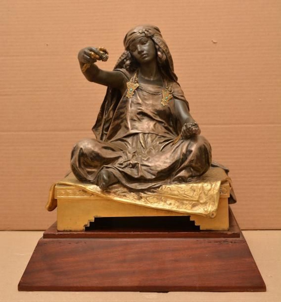 Young girl bronze by Louis-Ernest Barrias