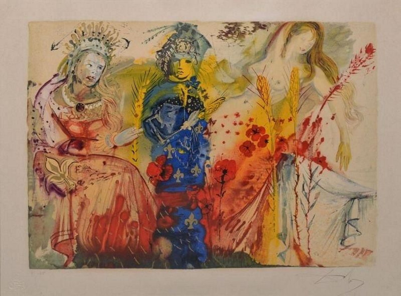 Les Reines aux lys by Salvador Dali